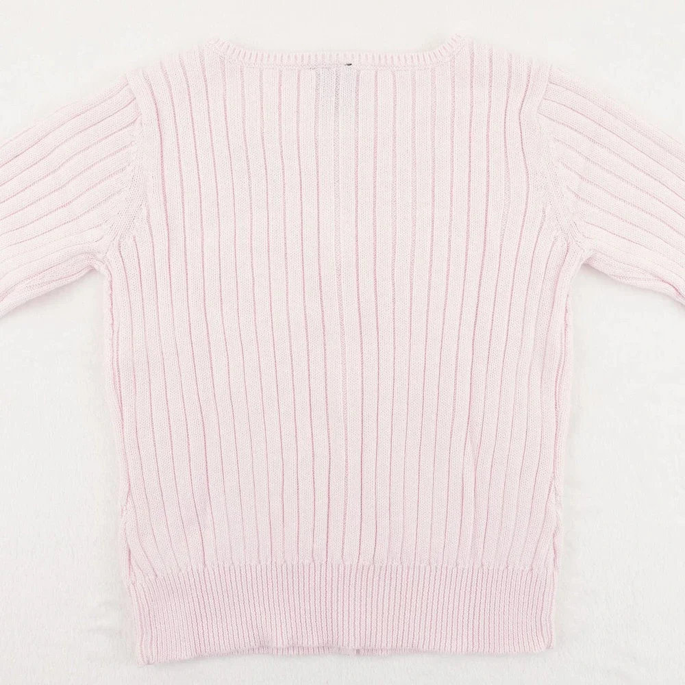 NWT GAP Cotton Cardigan Sweater Girl's Small Light Pink